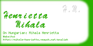 henrietta mihala business card